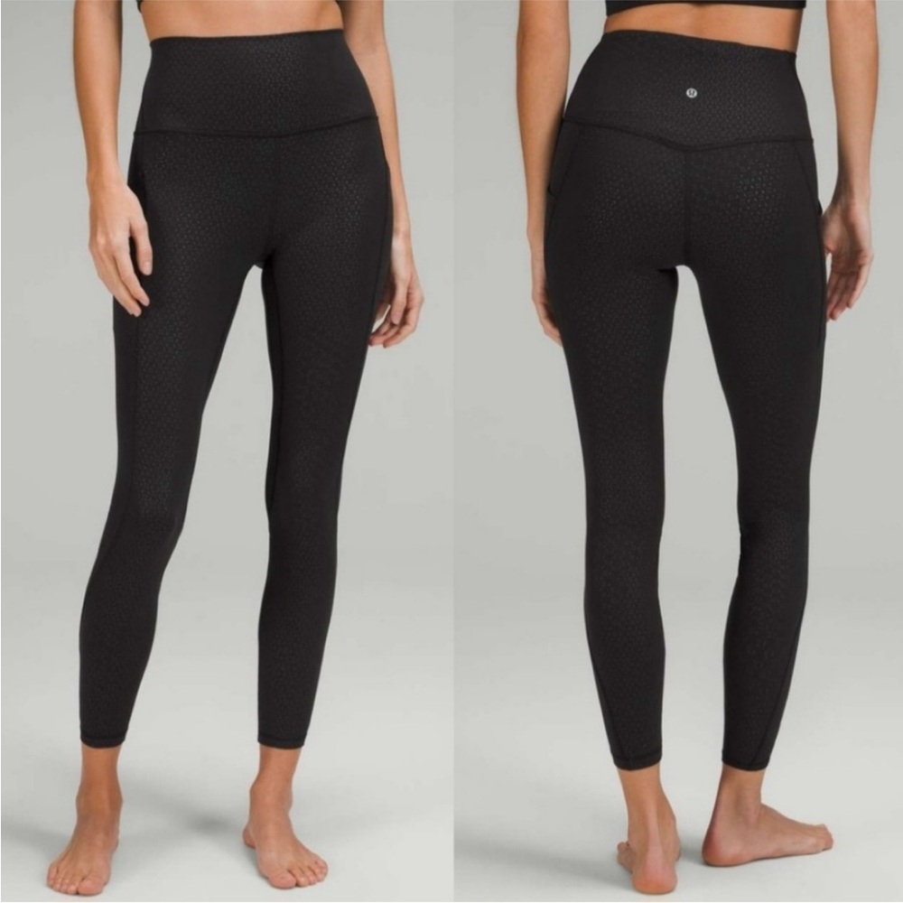 Lululemon High-Rise Align Leggings 28”Gradiate Geo Emboss Black